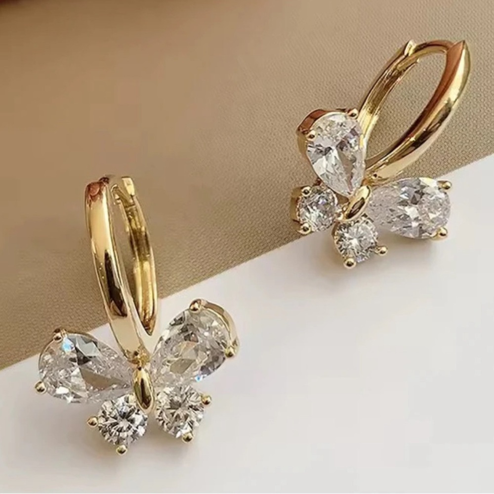 Gold Butterfly Earrings